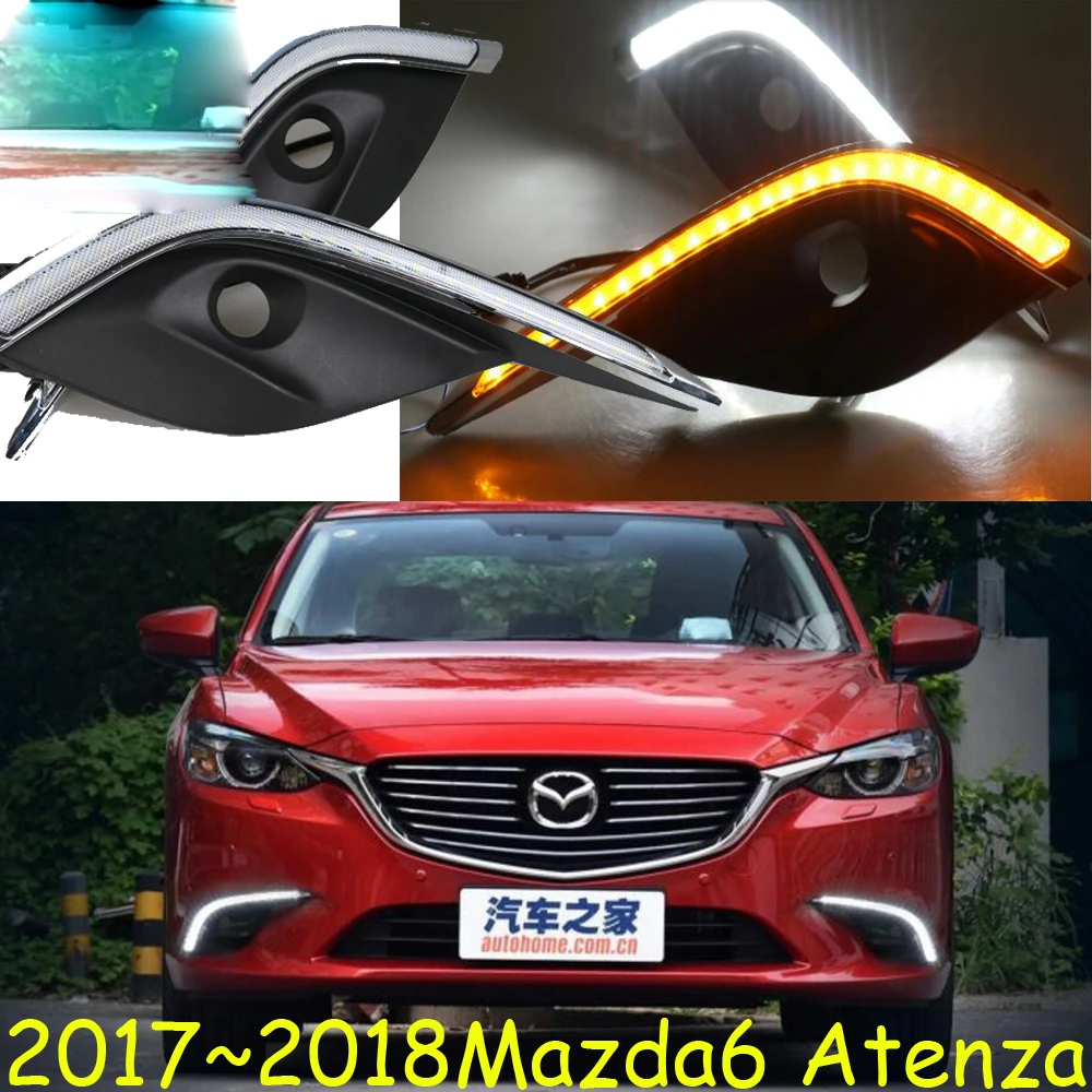 

Фары бампера автомобиля для Mazda 6 мазд6 дневного света 2017 ~ 2018y Atenza Противотуманные фары светодиодный DRL фары для мазда6 противотуманные фары