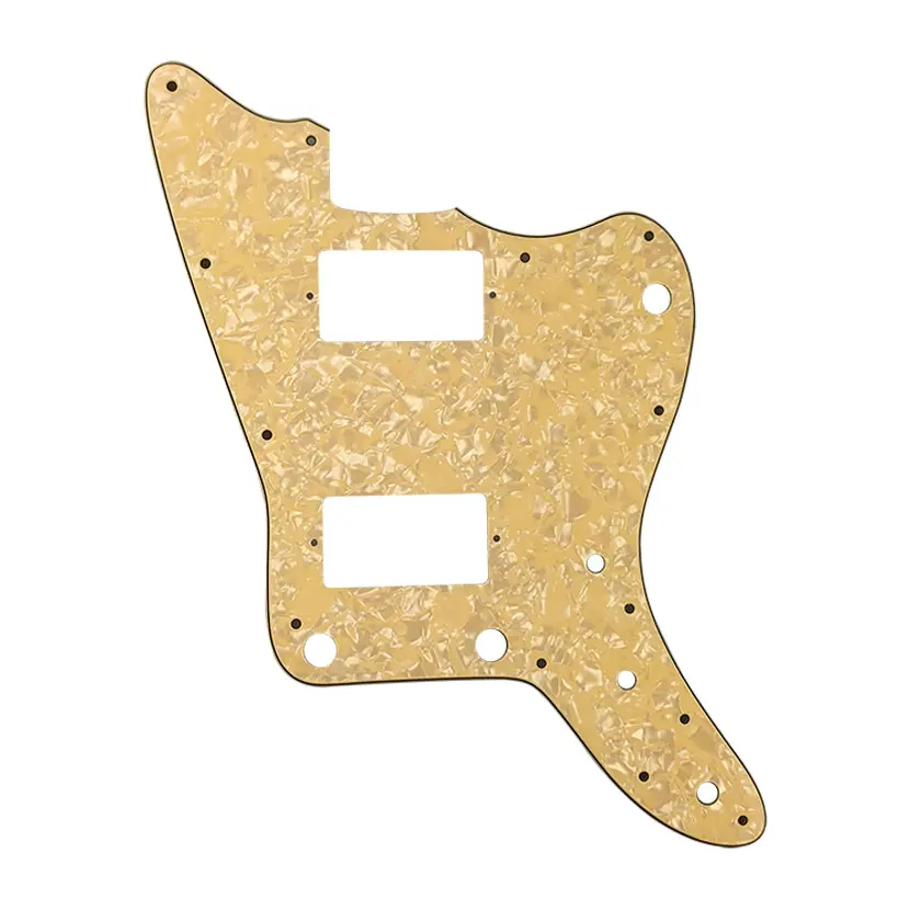 4Ply Cream Pearl Pleroo Customizeiont Pickguard-для MIJ Jazzmaster гитары Pickguard с PAF хамбакер без верхних рогов отверстия - Цвет: 4Ply Cream Pearl