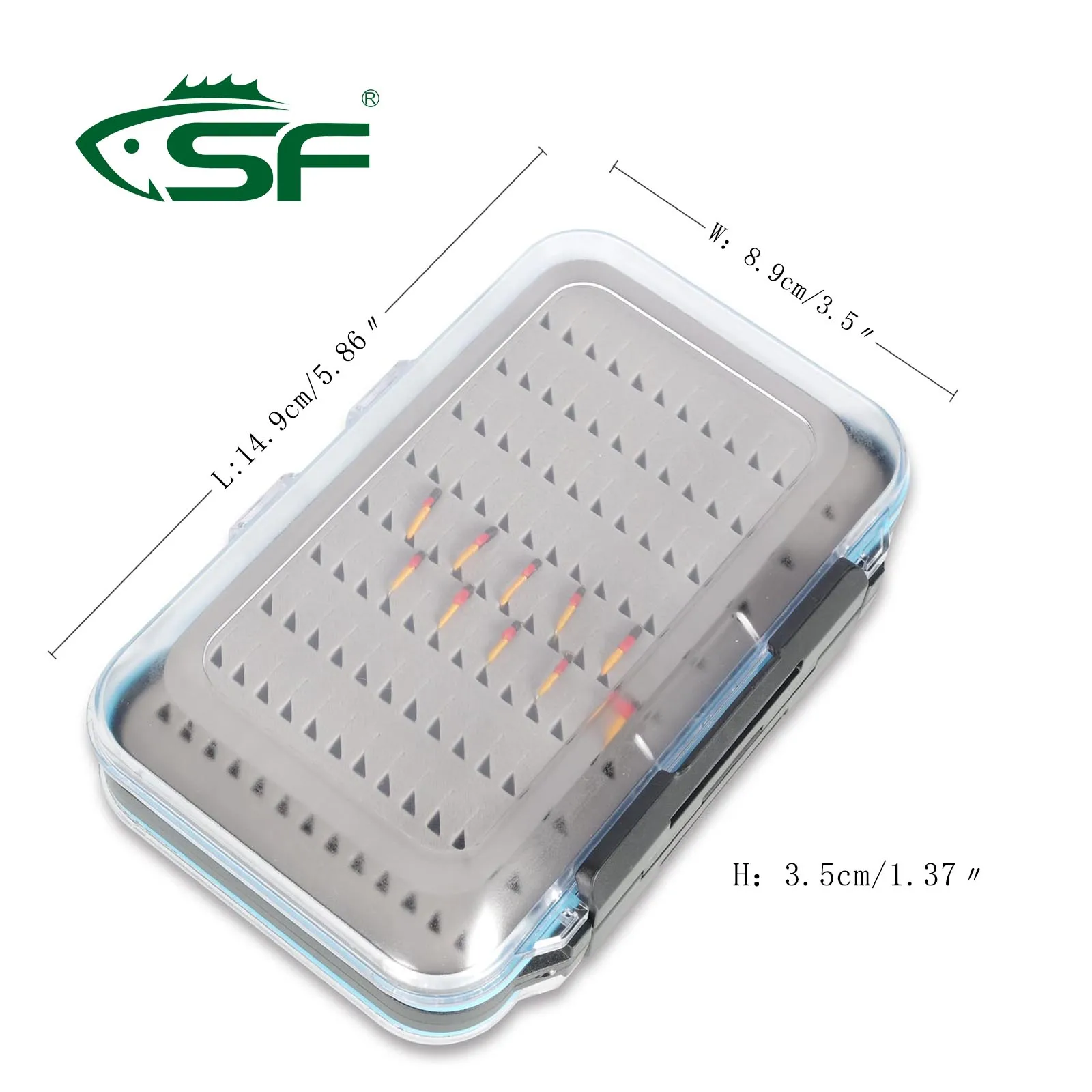 SF Fly Fishing Box двусторонний водонепроницаемый пенопласт 6 &quotx 3 75&quot x 1 5 | Спорт и