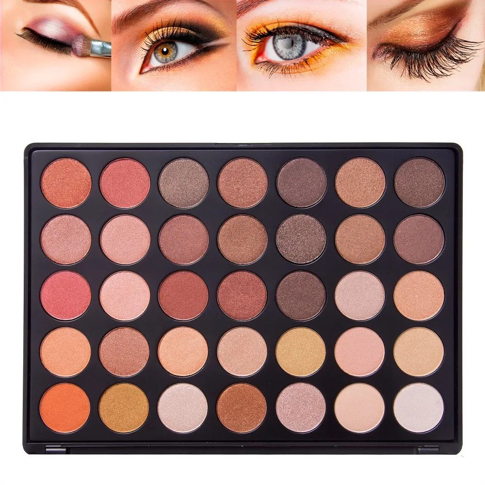 

35Color Shimmer Pigmented Eye shadow Palette Natural Nude Naked eyes Cosmetics Professional Make up Eyeshadow Pallete