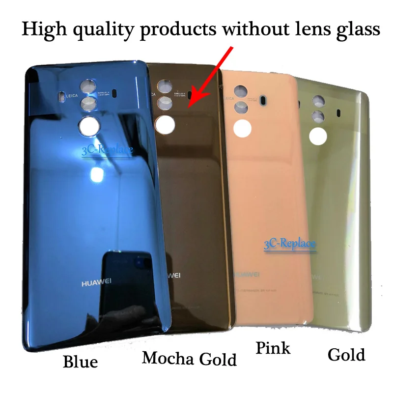 Для huawei Коврики 10 Pro BLA-L09 BLA-L29 BLA-AL00 задняя Батарея крышка дверца батарейного Корпус чехол сзади Стекло объектив Запасные части