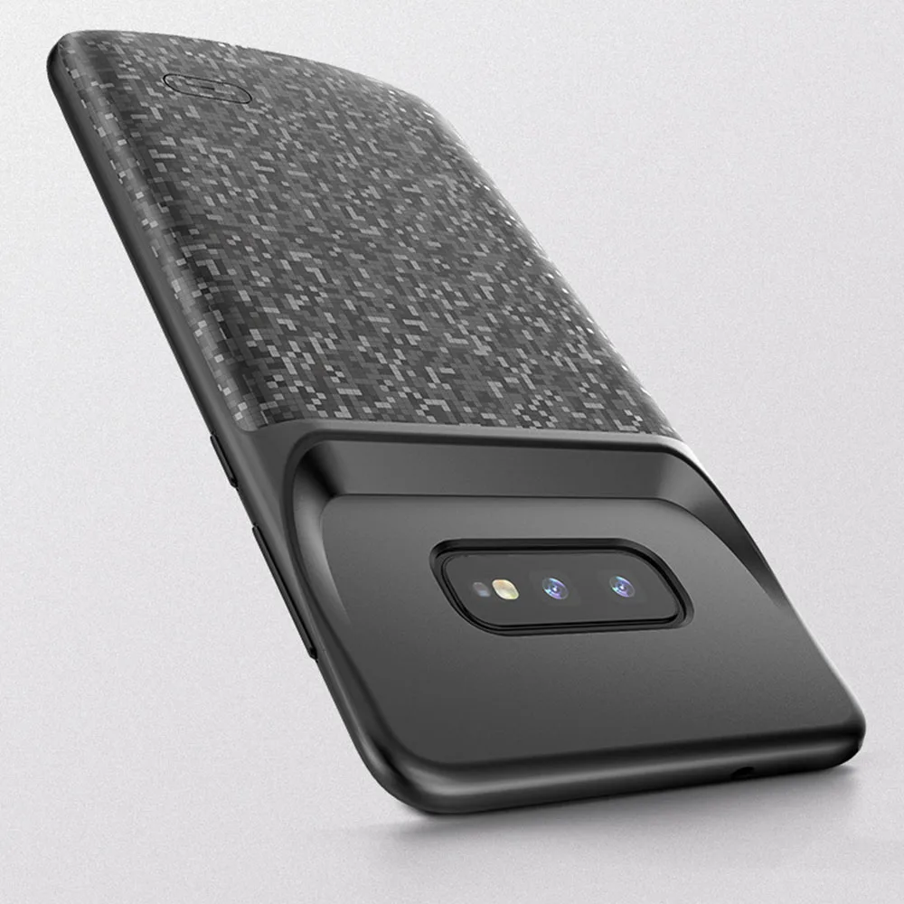 Jinxingcheng силиконовым каркасом для Зарядное устройство Батарея чехол для samsung Galaxy S10+ S10 S10e 4700 мАч задняя крышка быстрое зарядное устройство чехол
