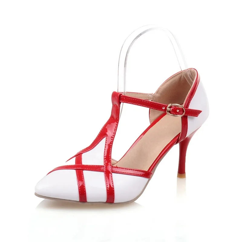 

2019 spring hollow Fine heel sandals high-heeled shallow mouth pointed pumps shoes women Female sexy high heels large size mujer