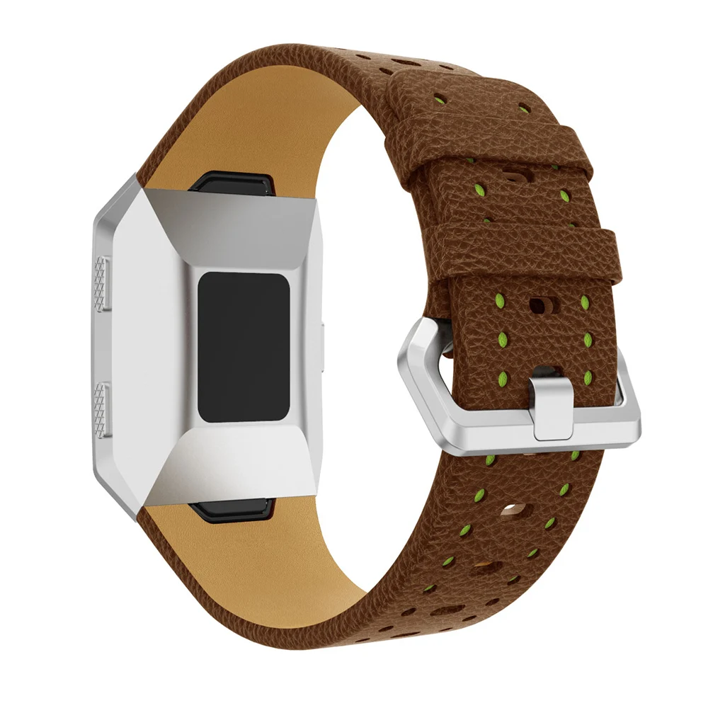 Ретро часы из натуральной кожи ремешок Браслет для Fitbit ионные Смарт замена