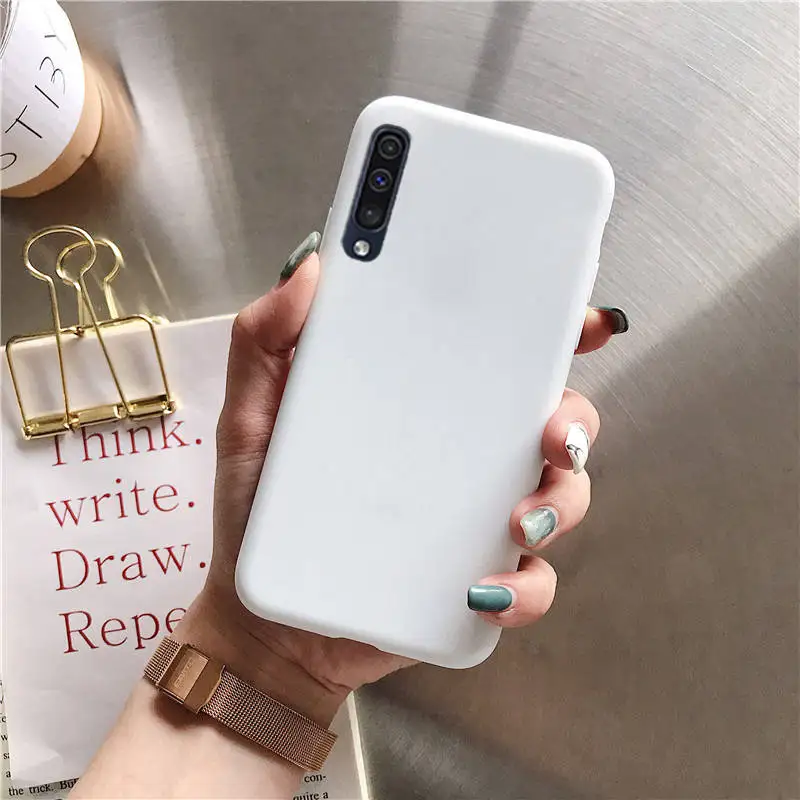 white Силиконовый чехол для телефона ярких цветов для samsung galaxy a7 a8 a9 star lite pro a9s a8s a6s a6 Мягкий ТПУ чехол-накладка - Цвет: white
