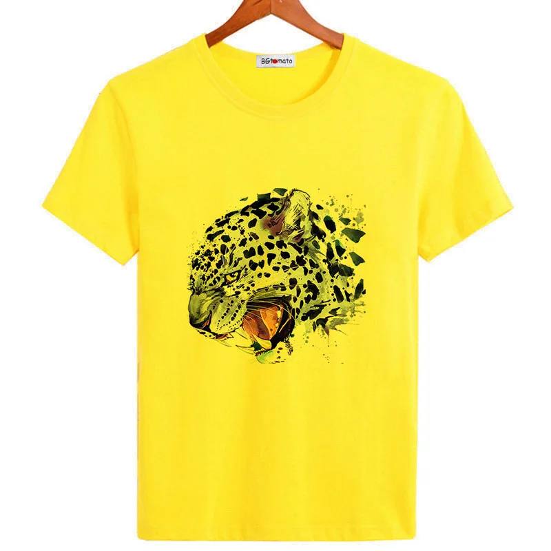 Классная футболка bgtomato Snow leopard летние повседневные футболки с коротким рукавом