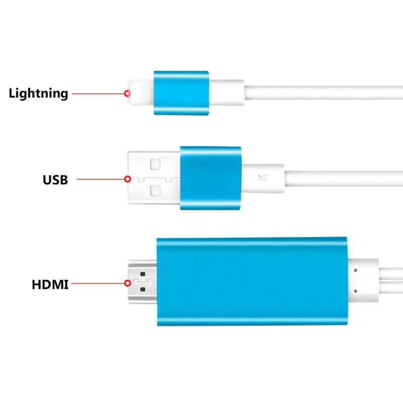 AHHROOU 1 8 м Pin к HDMI кабель HD 1080P конвертер адаптер USB для передачи данных ТВ цифровой AV