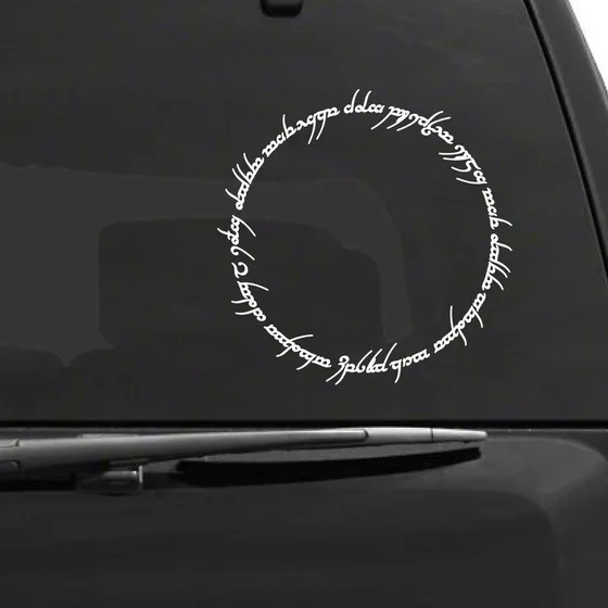 Lord Rings Insgription Car Sticker Bumper Cute Decor Waterproof Removable ZP060