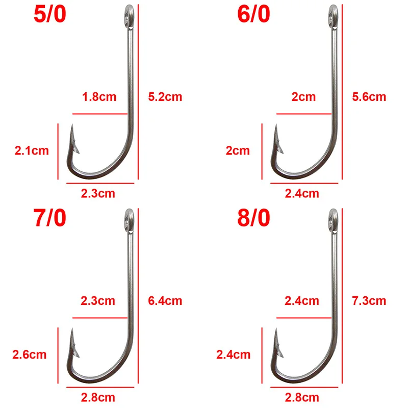 50 шт. рыболовные крючки из нержавеющей стали|stainless steel fishing hooks|long shank hooksfishing hook |