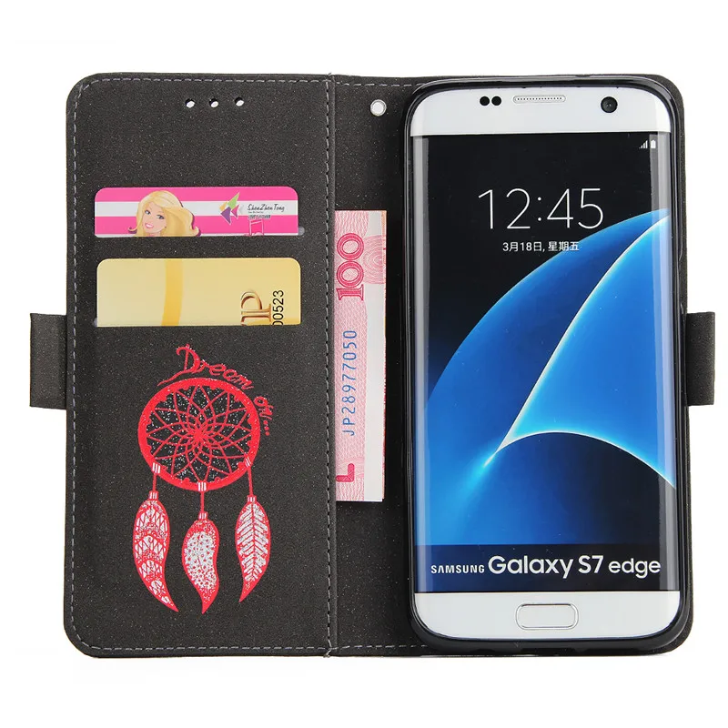 Кожаный чехол-кошелек для Samsung Galaxy S7 Edge S6 S8 Plus S5 A3 A5 A7 J3 J5 J7 Prime 2016 2017 мягкий ТПУ