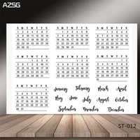 azsg simple style calendar clear stampsseal for scrapbookingcard makingalbum decorative rubber stamp diy crafts