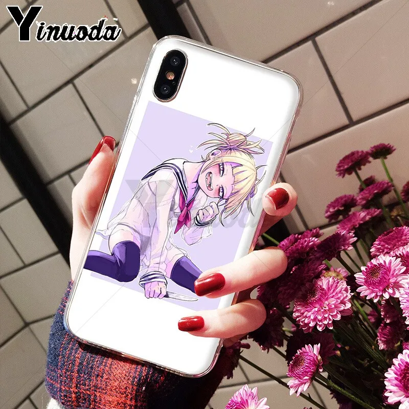 Yinuoda My hero academic химико Тога DIY Рисование чехол для телефона Apple iPhone 8 7 6 6S Plus X XS MAX 5 5S SE