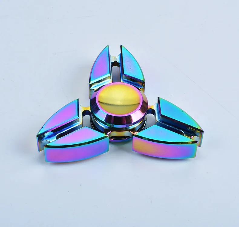 Круглый ручной Spinner Анти стресс для непосед игрушечные лошадки ручной, гироскопический, для релаксации Спиннеры Прохладный Подарки Быстрая - Цвет: Цвет: желтый