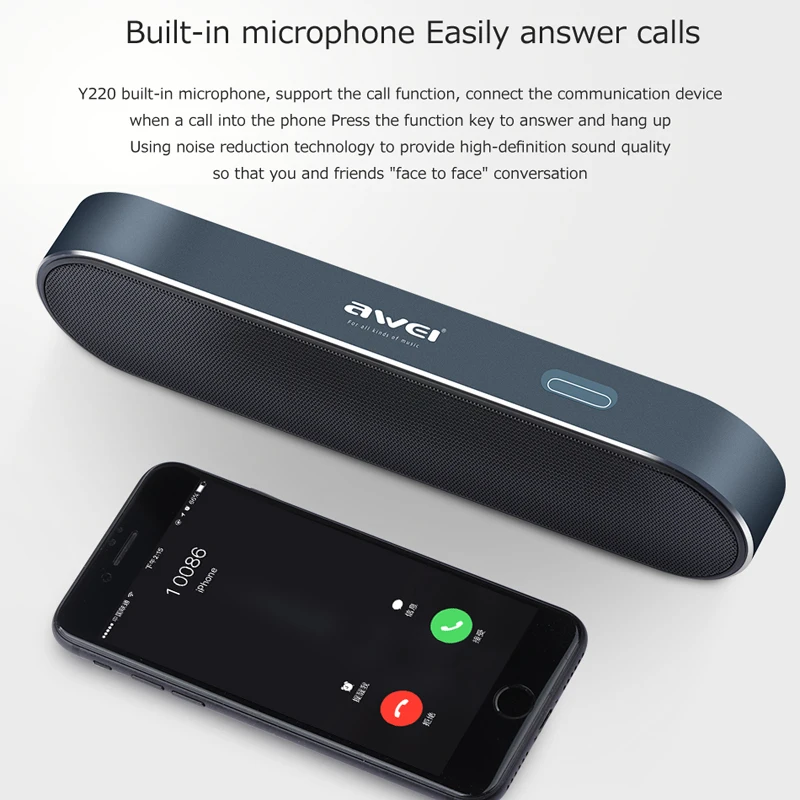 Bluetooth Hi-Fi 3D AUX AWEI Y220 | Электроника