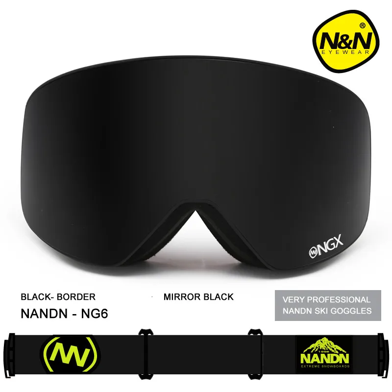 Профессиональные мужские и женские лыжные очки двухслойные большие сферические