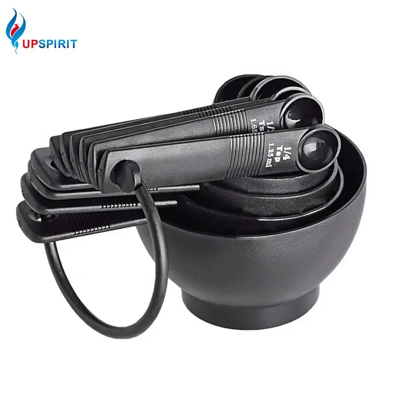

Upspirit Plastic 10Pcs Measuring Cup with Measurement Cookie Scoop Spoons Set Teaspoon Measuring Kitchen Baking Pastry Supplies