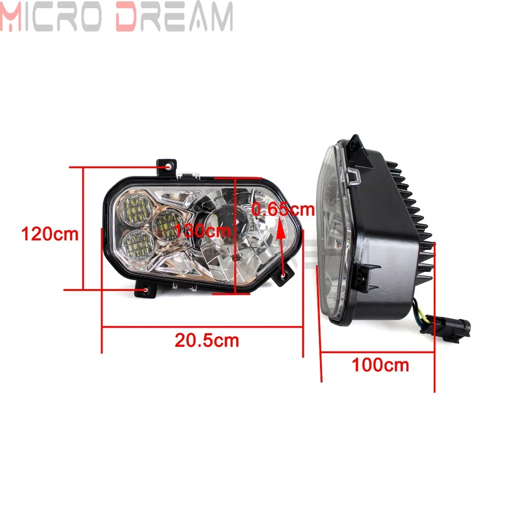 1 пара хромированных светодиодных фар UTV точечные Сменные фары для Polaris RZR 800 4 XP 900