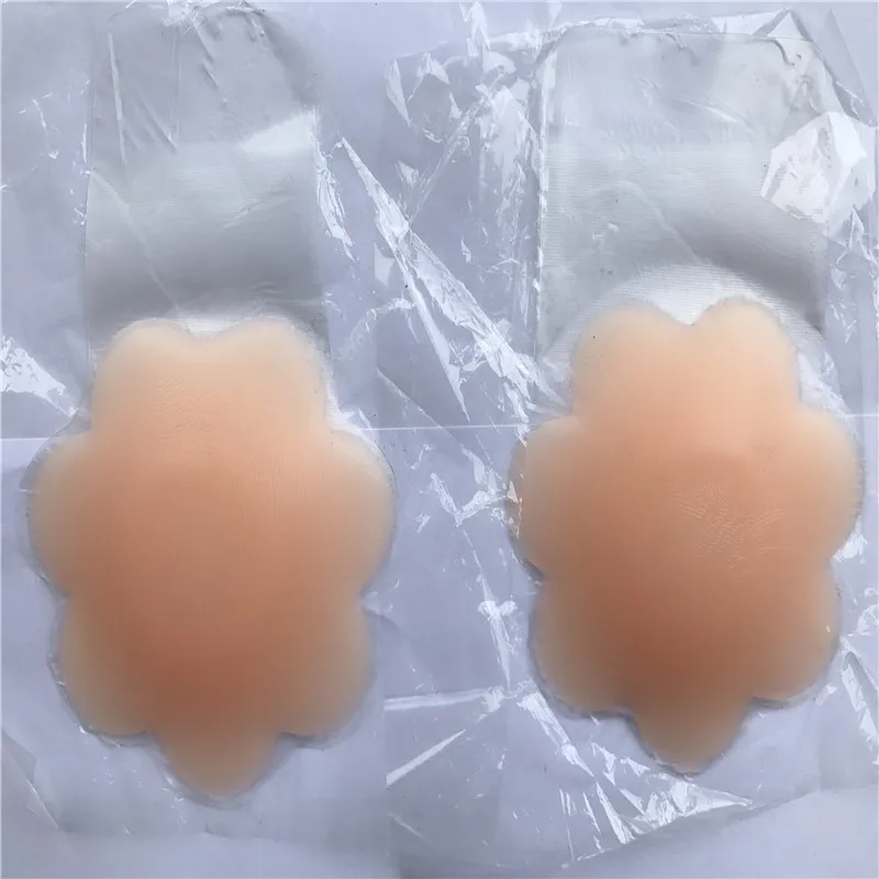 100pcs/Fashionable Beauty Small Cover With Flower Shape Reusable Silicone Nipple Covers