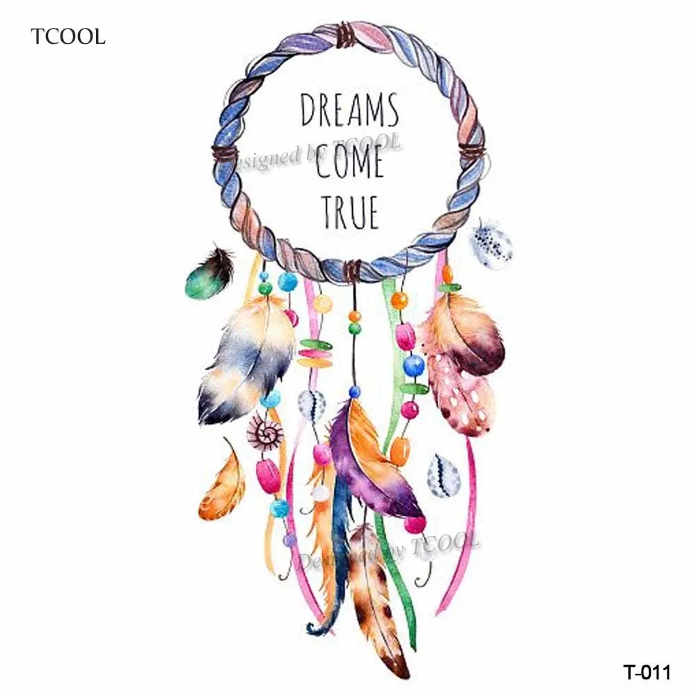 Временная фальшивые татуировки HXMAN Ловец снов водостойкая Женская модная тату