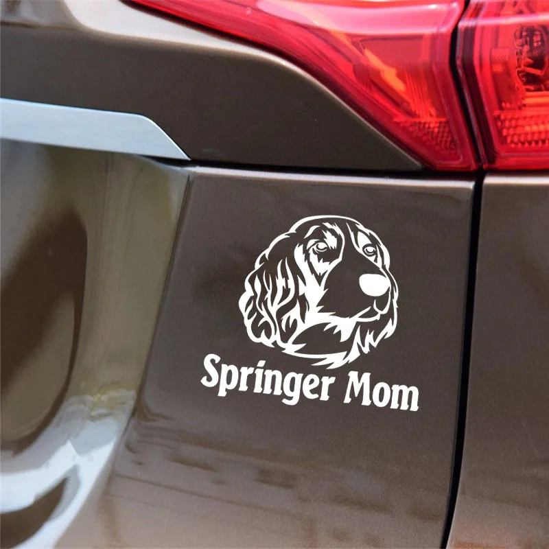 YJZT 15 2 см * 13 4 My Springer Mom Gog виниловые наклейки для автомобиля черный/серебристый