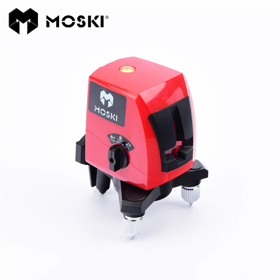 MOSKI лазерный уровень Красный 2 линии красный луч Луч уровень|Лазерные уровни| |