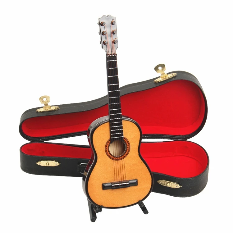 2018Mini8CM classical guitar model decoration mini musical instrument model guitar box doll home decoration props