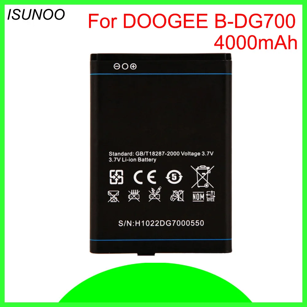 

ISUNOO 5шт./лот встроенный BDG700 B DG700 B-DG700 аккумулятор для телефона Doogee TITANS2 BDG700 сменный аккумулятор 4000 мАч