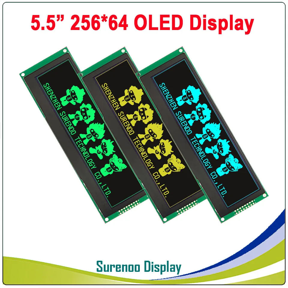 Реальный oled-дисплей, 5," 256*64 25664 графический ЖК-модуль дисплей экран LCM встроенный SSD1322, 6080 8080 Параллельный Seral SPI