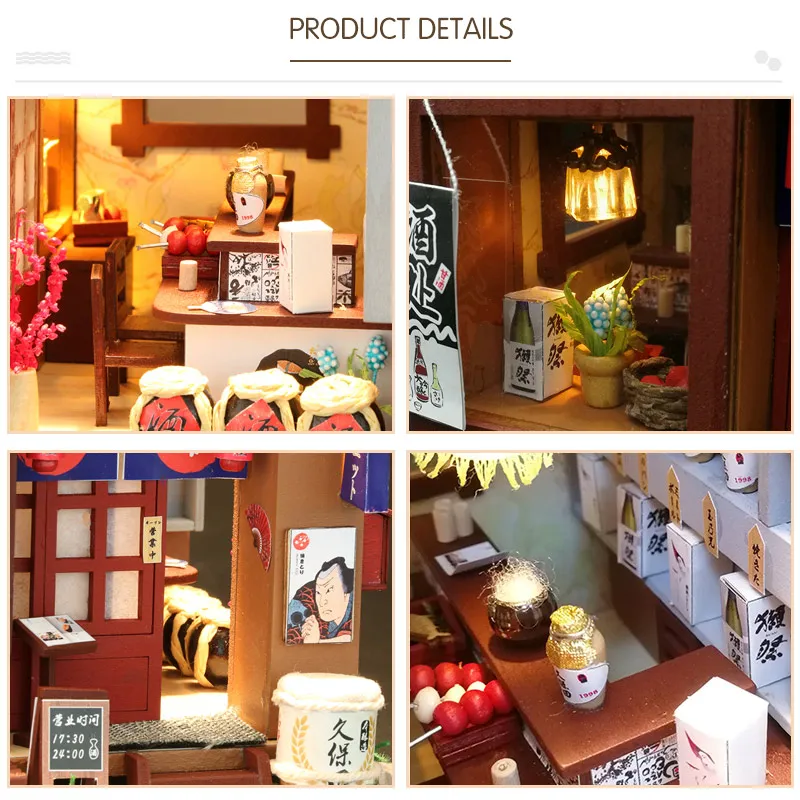 

DIY Doll House Wooden Doll Houses Miniature Dollhouse Furniture Kit Toys for Children Girls Christmas Gift M037