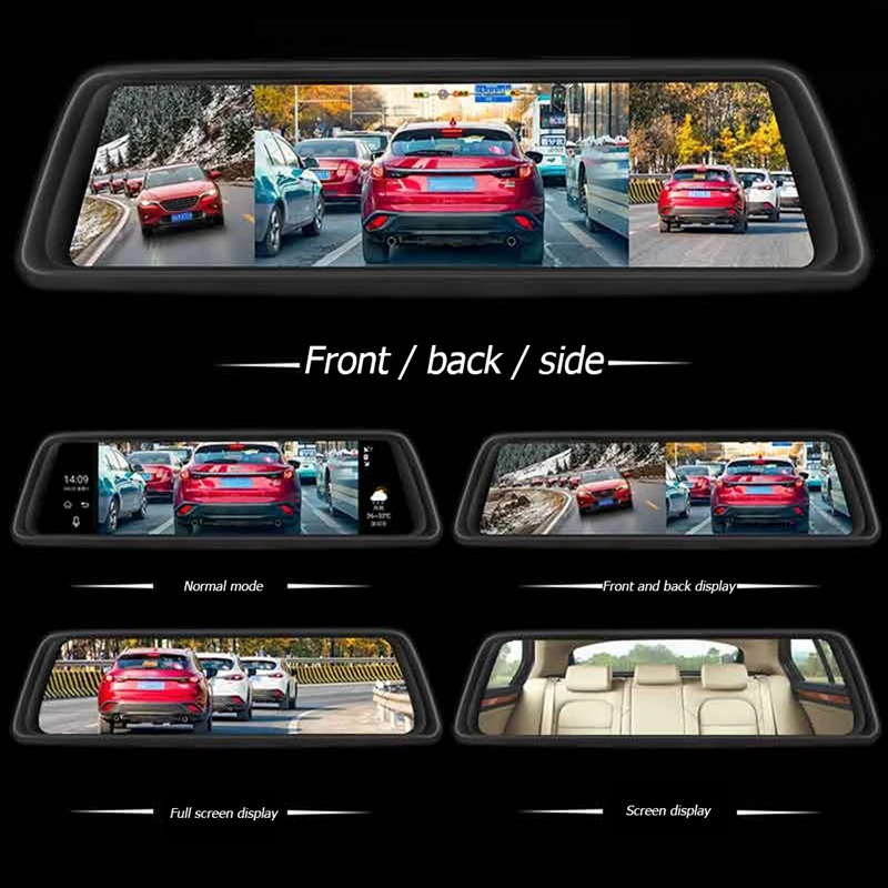 Phisung V9 4G WiFi зеркало заднего вида DVR камера 9,8" 1296 P FHD 4 камера Dashcam gps ADAS Dash Cam Регистратор Видео рекордер