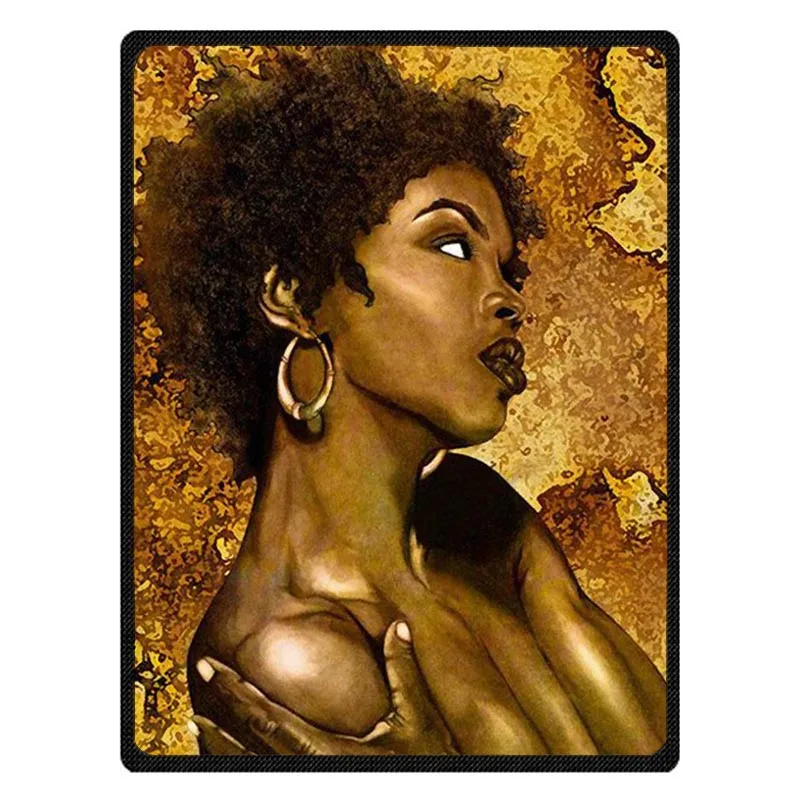 Мягкое одеяло с принтом Африканской женщины для путешествий теплое летнее