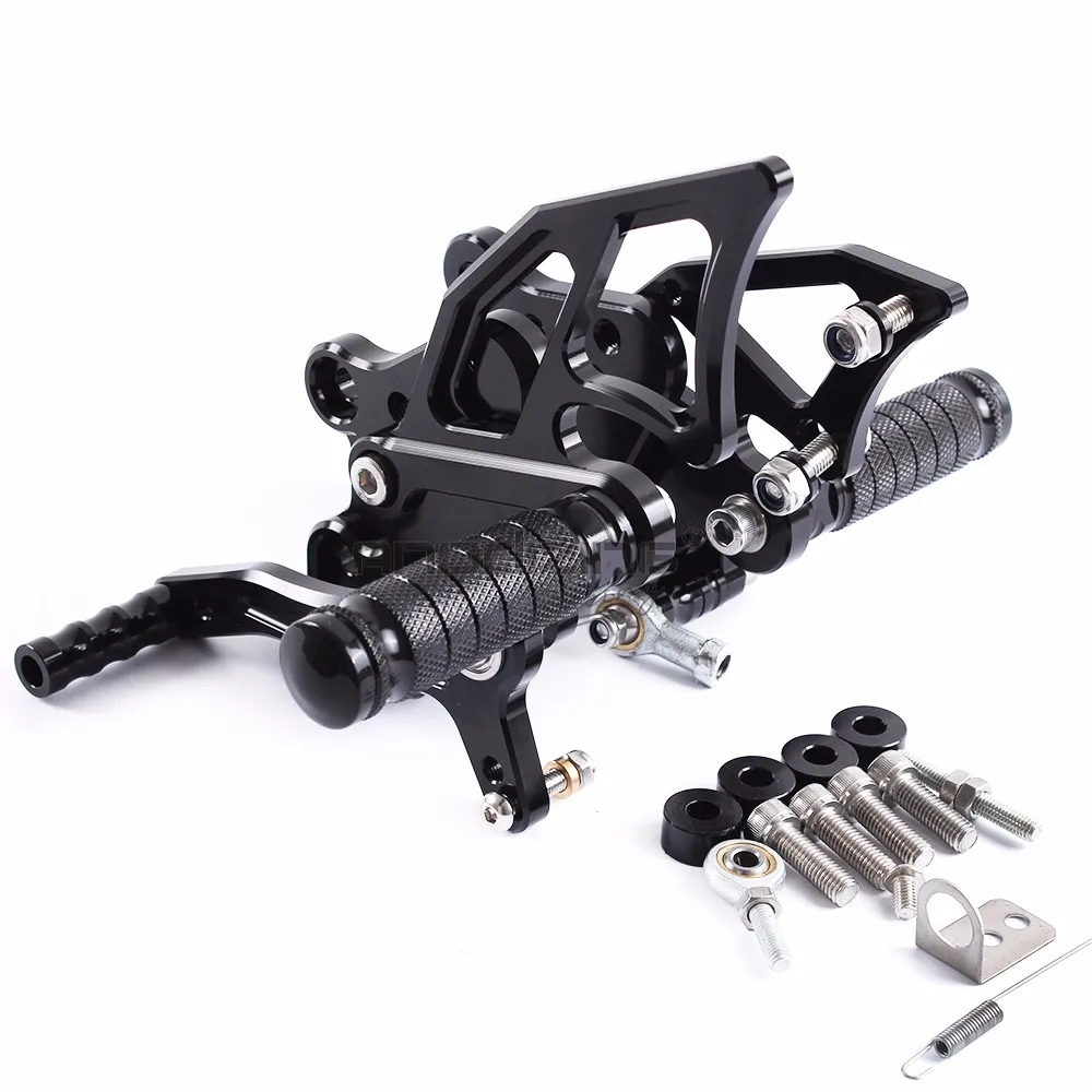Полный ЧПУ Алюминиевый Мотоцикл Регулируемые Rearsets Footpeg задние наборы подножки для Kawasaki ninja300 NINJA 300 NINJA300R 2013
