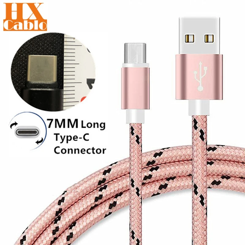 7 мм Длинный разъем USB C Type быстрое зарядное устройство 0 2 м/1 м/2 м/3 м кабель для Huawei