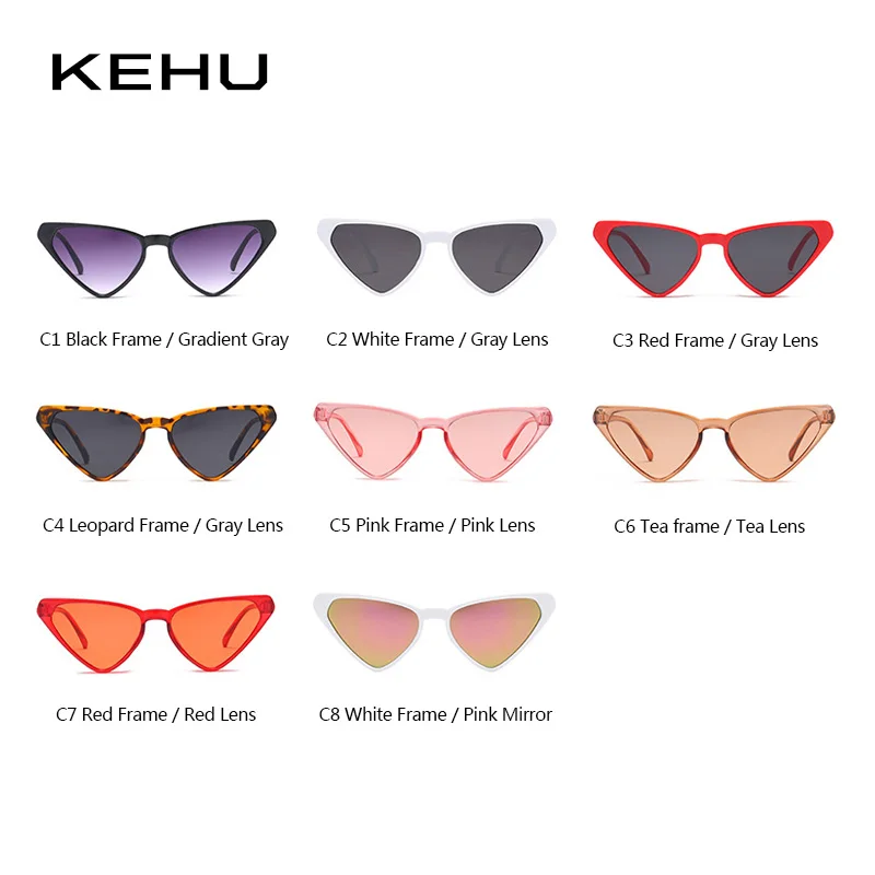 KEHU модные уникальные женские солнцезащитные очки кошачий глаз UV400 K9979|Женские