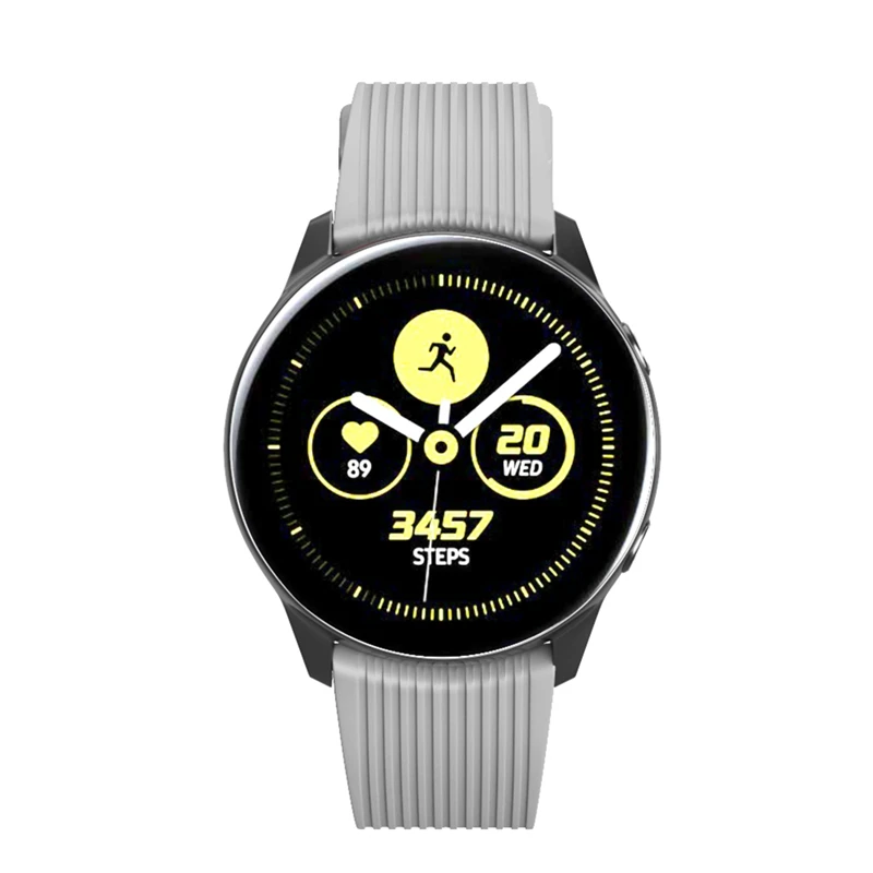 Подходит для Galaxy Watch Active полосатый силиконовый ремешок для повседневной одежды с ремешком 20 мм