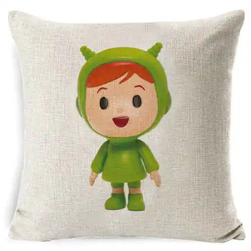 Оранжевый Fokusent покойо, Элли, Пато Лула Pocoyo собака утка наволочка квадратная Обычная разноцветная наволочка для дивана стул Декор - Цвет: Оранжевый