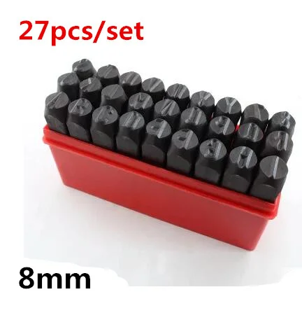 alphabet 8MM Горячая Распродажа 9 шт-27 шт ручной работы DIY кожаные Инструменты кожаный стальный удар Алфавит ремесло штамп кожа резьба печать - Цвет: alphabet 8MM