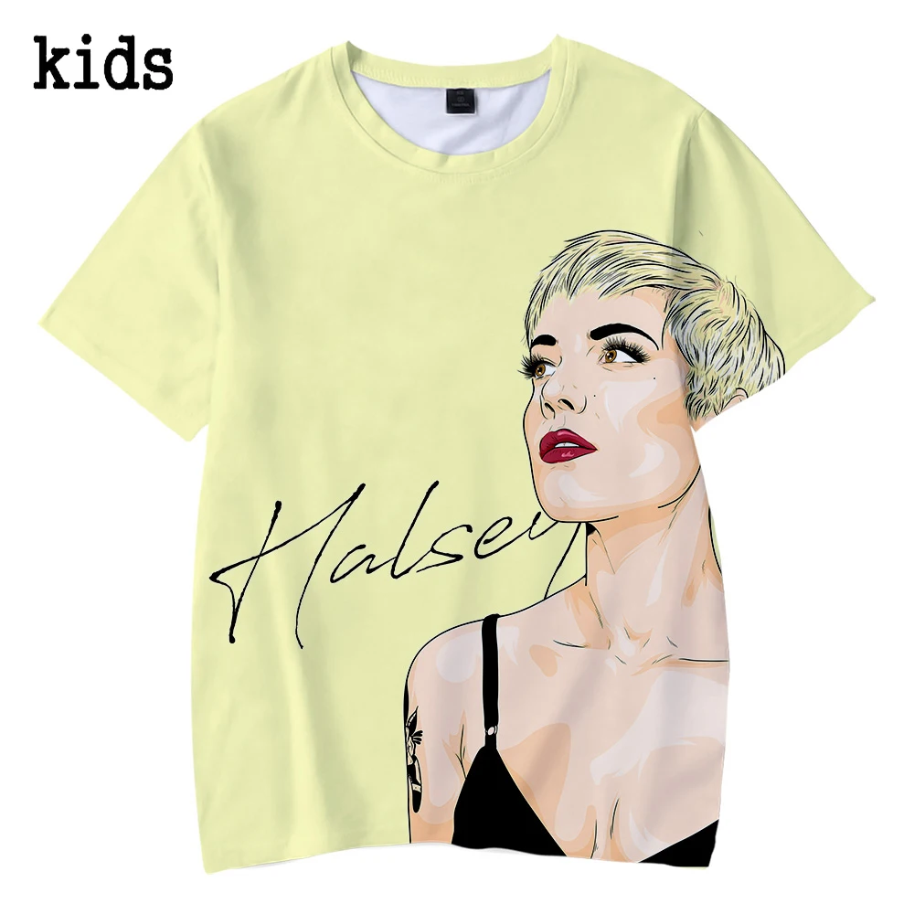 Детская футболка с 3D принтом Halsey Повседневная короткими рукавами для мальчиков и