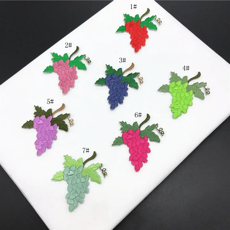 

New arrival 20 pcs grapes Embroidered patches iron on Jeans coat tshirt bag dress decor repair Motif accessory diy