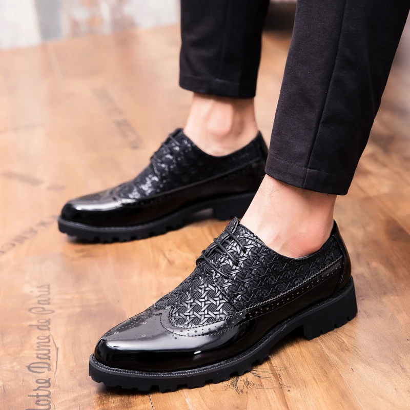 Новинка 2019 Осенние винтажные резные броги ECTIC мужские туфли-Броги из натуральной
