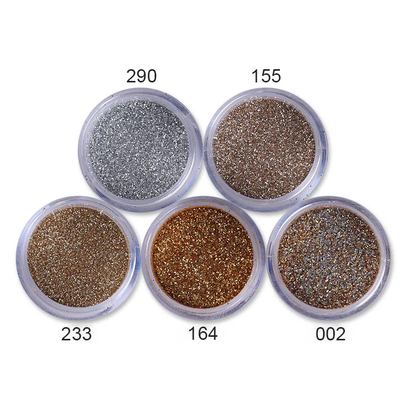 1 коробка серебристый блестящий порошок цвета шампанского для ногтей блестки