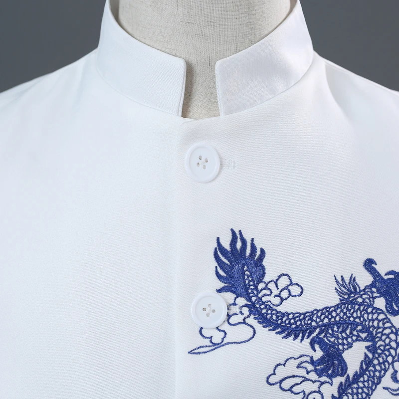 (Пиджак + брюки) мужской костюм в китайском стиле наборы с вышивкой певец команда