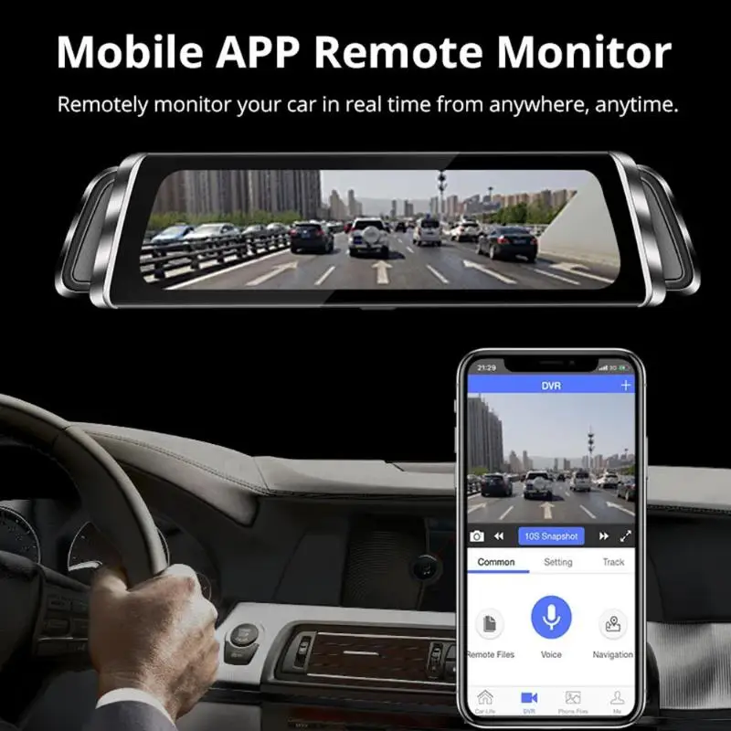 ALLOYSEED G07 9,3" 4G Android Автомобильное зеркало заднего вида DVR камера Dash Cam двойной объектив gps навигация видео рекордер ночного видения DVRs
