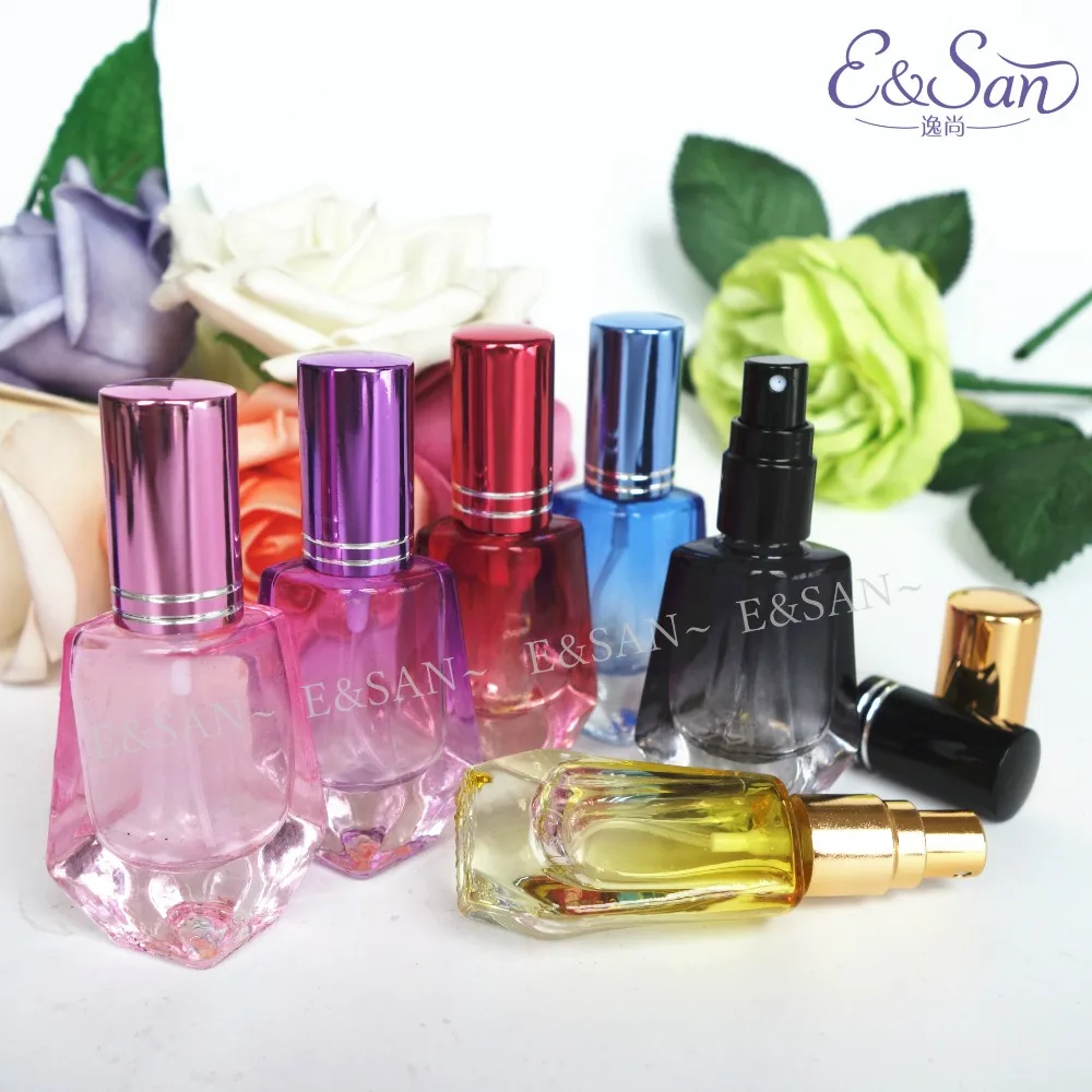 

P50-10ML spray color diamond empty perfume glass spray bottle nozzle 100pcs/lot