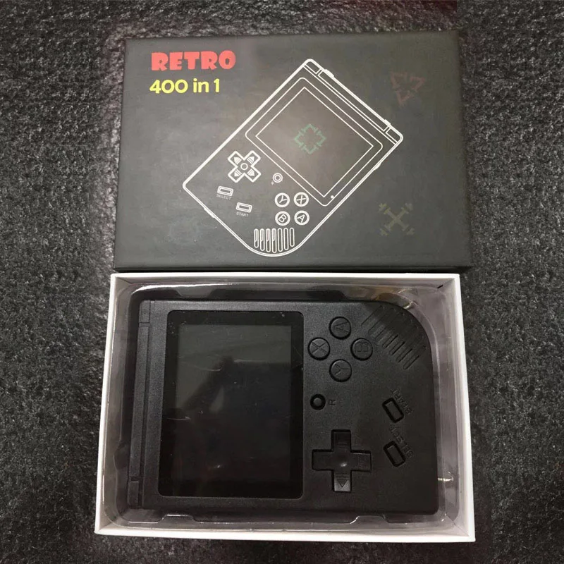 black Новинка Coolboy ретро мини 2 портативная игровая консоль эмулятор встроенные 400 игры видеоигры портативная консоль 3,0 дюймов цветной ЖК-дисплей - Цвет: black