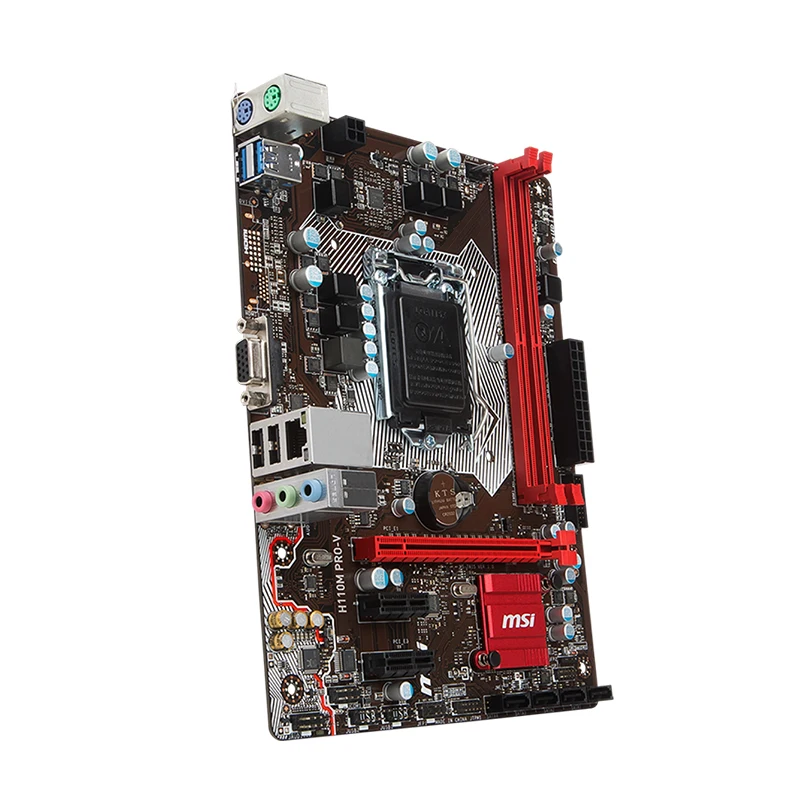 Motherboard H110M PRO-V msi 32G 2133MHz Intel H110 Chipset 4*SATA 6Bb/s PCI USB3.1/2.0 DVI-D/VGA 1920*1200@50Hz for Mining 1151 |