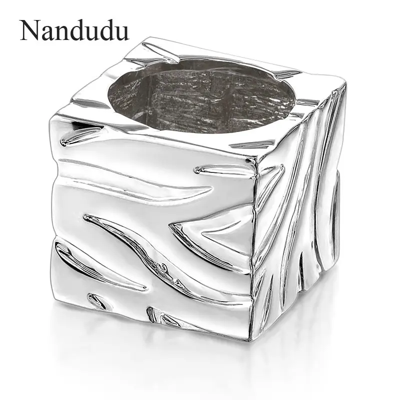 Nandudu Square Rings Unisex Woman Man Gold Silver Color Cocktail Ring Accessories Fashion Jewelry Gift R867 R868 | Украшения и