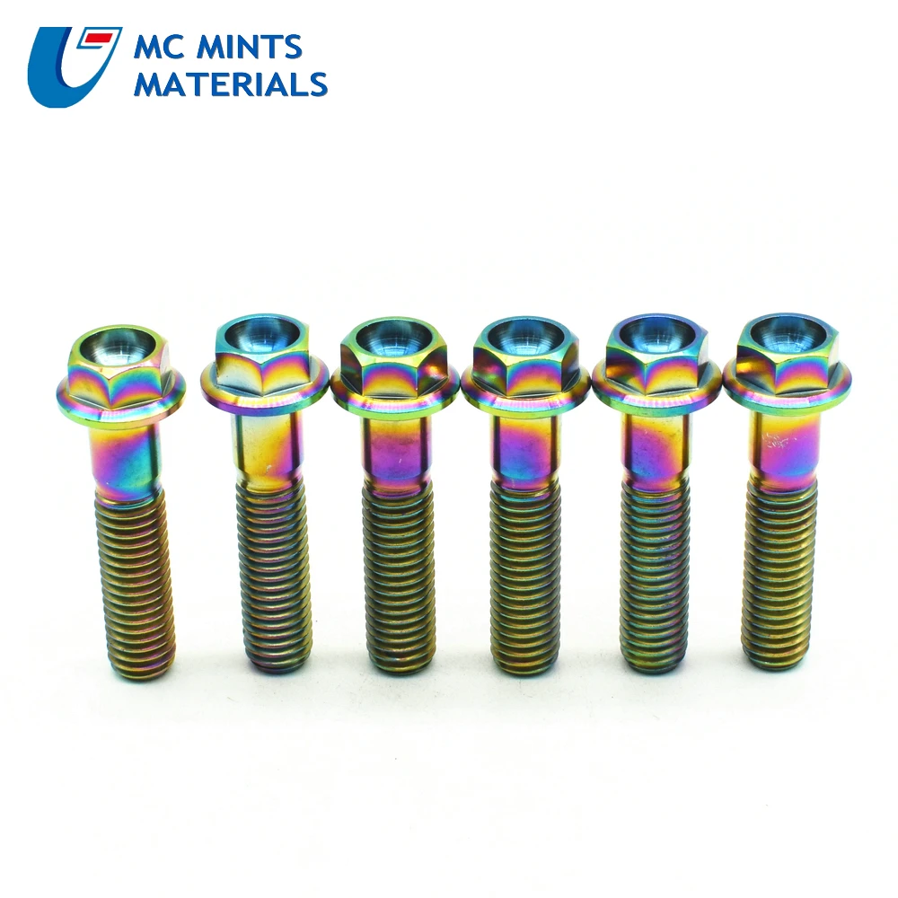 Модификационный винт для мотоцикла DIY M8 Φ Ti Bolt титановые болты золотой цвет
