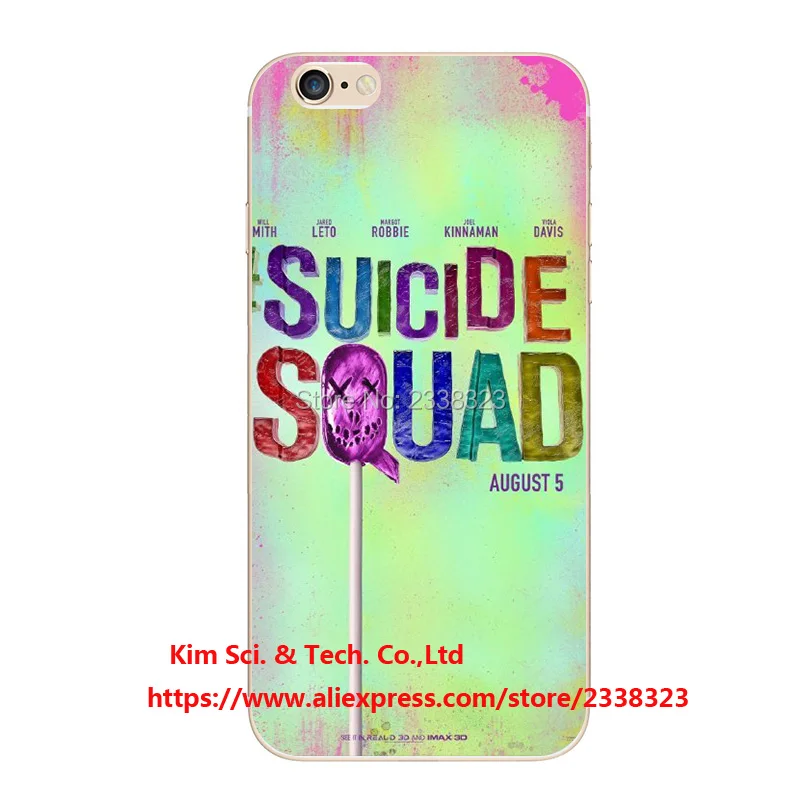 5 шт./лот Suicide Squad Джокер Харли Квинн Плакат Трудно Телефон Случаях Чехлы Для iPhone 4 4S