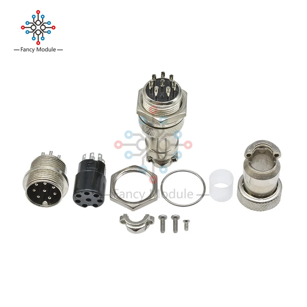 GX16-8 1 компл. GX16 16 мм 2/3/4/5/6/7/8/9/10Pin Мужской Женский провода Панель Разъем круговой авиации разъем высокое качество - Цвет: GX16-8